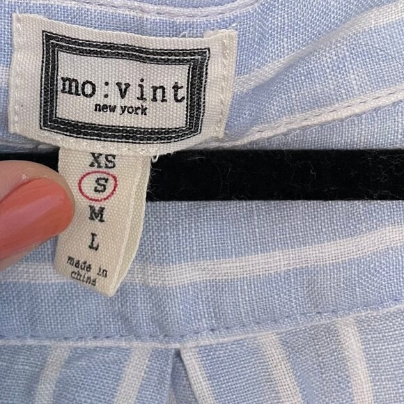 Mo:vint new york - striped 100% linen shirt - Picture 4 of 5